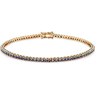 SAVICKI Тенис гривна Luminy 2, 3 мм: злато, сини сапфири