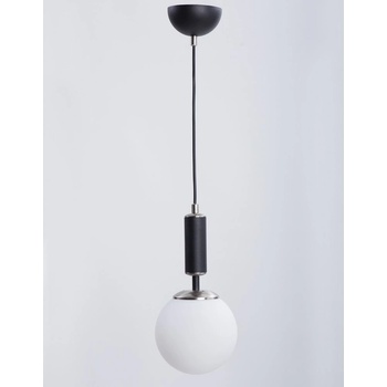 Image 1 of Squid Lighting Черно-бяла висяща лампа със стъклен абажур ø 15 cm Hector - Squid Lighting (3105201710203)