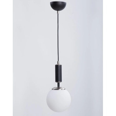 Squid Lighting Черно-бяла висяща лампа със стъклен абажур ø 15 cm Hector - Squid Lighting (3105201710203)