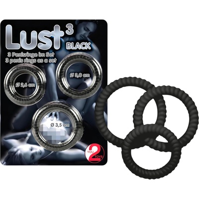 You2Toys - Страстен комплект пенис рингове - черни