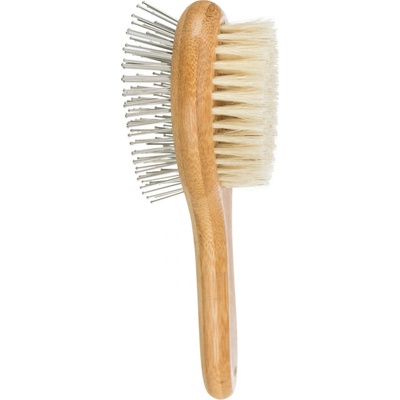 Trixie Kefa obojstranná prírodné štetiny drôtené štetiny bambus 6 x 22 cm