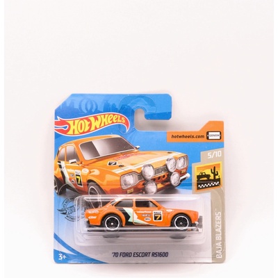 Mattel Hot Wheels '70 Ford Escort RS1600 Oranžový