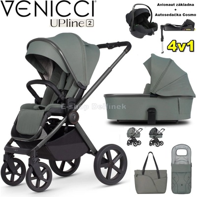 Venicci set Upline 2 s autosedačkou Avionaut COSMO + základna 2025 Aloe