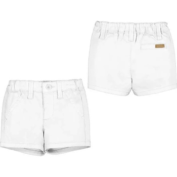 Mayoral Панталон къс плътен памук Бял цвят за новородено момче Mayoral