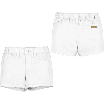 Mayoral Панталон къс плътен памук Бял цвят за новородено момче Mayoral