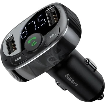 Baseus FM Трансмитер с MP3 Baseus T-Typed Bluetooth and FM Transmitter, Черен (CCTM-01)