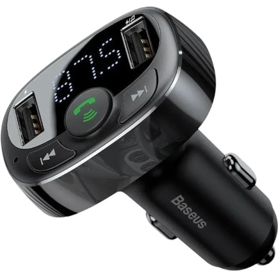 Baseus FM Трансмитер с MP3 Baseus T-Typed Bluetooth and FM Transmitter, Черен (CCTM-01)