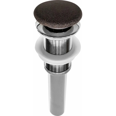 Sapho Umývadlová výpust 5/4", click-clack, betónová zátka, čierny granit NDBH7001