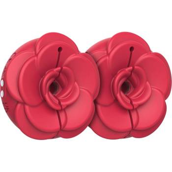 Image 1 of Teazers Vibrating Nipple Clamps Red