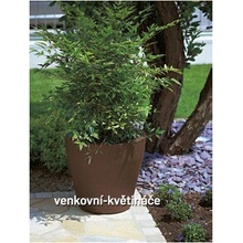 Euro 3 Plast S.p.A. Venkovní květináč NISCAL 2496 37 x 34 cm lt. 12 Rezavý