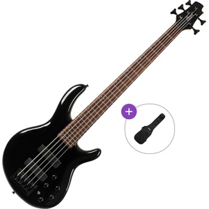 Cort C5 Deluxe Basic SET Black 5-струнна бас китара