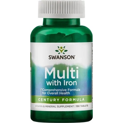 Swanson Just One Multi se železem Multivitamin 130 tablet