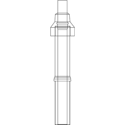 Almeva Lik střešní nástavec nastavitelný 1100mm 80/125 mm černý DPDS48-V