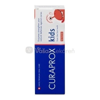 Curaprox Kids Strawberry Toothpaste No Fluoride 0+ bez fluoridov s jahodovou príchuťou 60 ml
