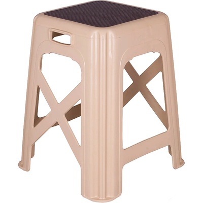 TopMebel Сгъваем stool от полипропилен в бежов цвят 36.5x36.5x44см