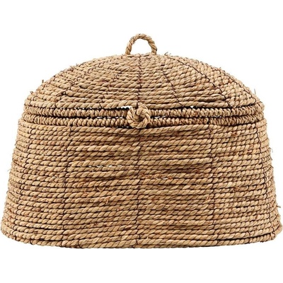 House Doctor Úložný koš s víkem RAMA 19 cm přírodní - House Doctor Úložný koš s víkem Rama Natural – menší, přírodní barva