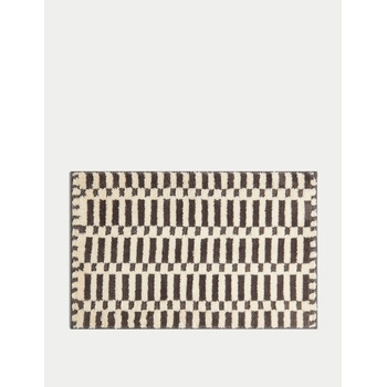 Marks & Spencer Бързосъхнеща постелка за баня от памучна смес с геометричен мотив Marks & Spencer сива Marks & Spencer | Siv | Home | ЕДИН РАЗМЕР