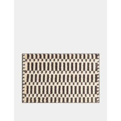 Marks & Spencer Бързосъхнеща постелка за баня от памучна смес с геометричен мотив Marks & Spencer сива Marks & Spencer | Siv | Home | ЕДИН РАЗМЕР