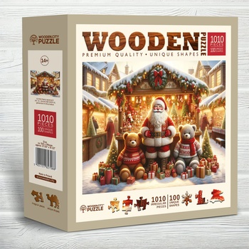 Wooden City - Puzzle Christmas Market wooden - 1 000 piese