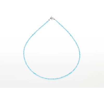 Svět Kamenů Stříbrný náhrdelník topaz modrý fazetovaný 00257534