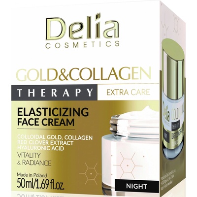 Delia Cosmetics Gold & Collagen Therapy noční pleťový krém 50 ml