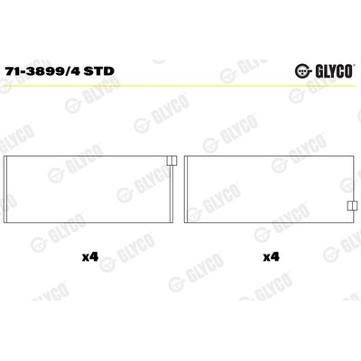 Ojniční ložisko GLYCO 71-3899/4 STD - sada
