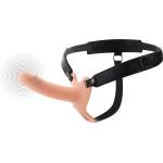 Hidden Desire Inferno Vibrating Silicone Hollow Penis Strap-On with Remote 16cm Skin