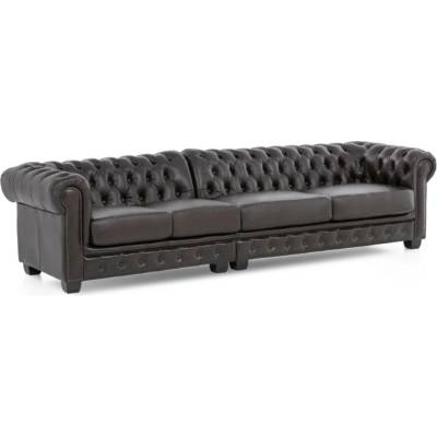 SOB Nábytek Chesterfield 5místná hnědá pravá kůže F0A00000904W