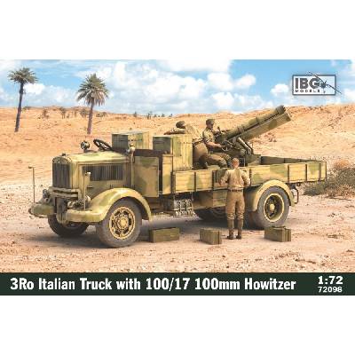 IBG Models 3Ro Italian Truck with 100/17 100mm Howitzer 1:72