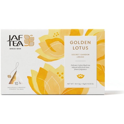 Jaftea Secret Garden Golden Lotus pyramidové sáčky 10 x 1,5 g
