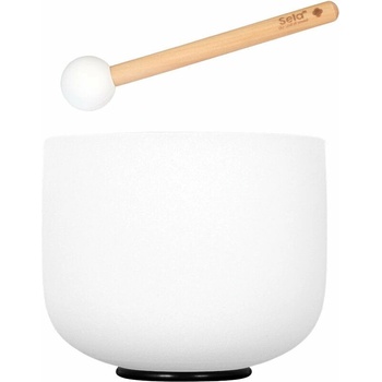 Sela 8" Crystal Singing Bowl Frosted 432 Hz B incl. 1 Wood Mallet