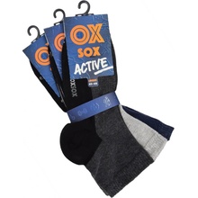 Oxsox Active pánské bavlněné elastické sportovní kotníkové ponožky mix barev