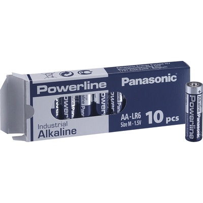 Алкални батерии индустриални LR6 AA 1, 5V 10PK INDUSTRIAL Powerline PANASONIC (PAN-BA-LR6-10PK-IND)