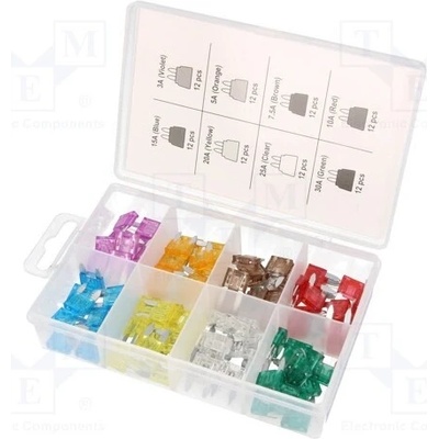 PROFFUSE PF-MINI-SET Pojistka: tavná-sada; automobilová; 32V; Rozměr: 11,9mm; 96ks.
