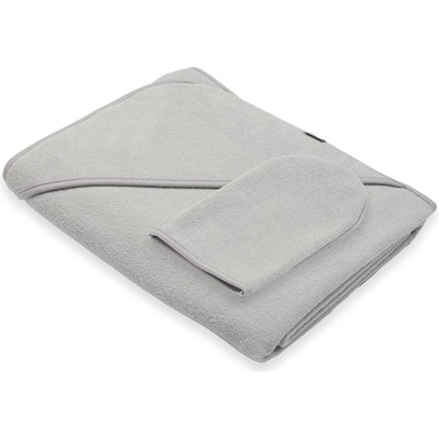 New Baby Dětská froté osuška s kapucí BASIC 100x100 šedá
