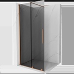 Mexen Velar разтегателна душ стена Walk-in 70 x 200 см, графит 8 мм, четкана мед - 871-070-000-43-65 (871-070-000-43-65)