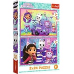Trefl Детски пъзел Trefl от 2 x 24 части - Игра с Габи (34433) - baby