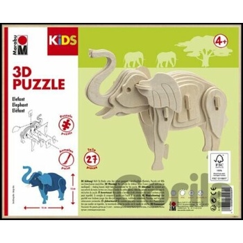 Marabu 3D puzzle „slon“ 27ks
