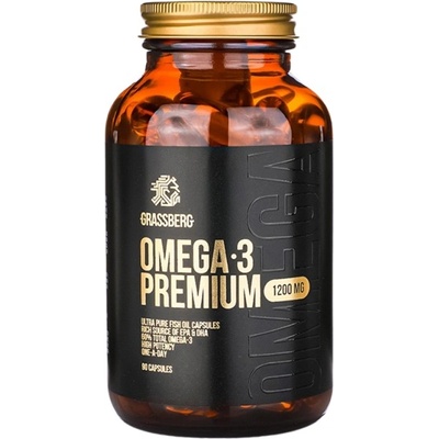 Grassberg Omega - 3 Premium 1200mg [90 Гел капсули]