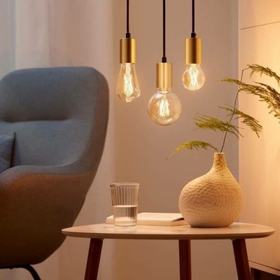 WiZ SET 2x LED žárovka E27 ST64 Filmant amber 6,7W 50W 640lm 2000-5000K IP20, stmívatelné +ovladač