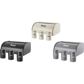 Haus roland Xj-03610-4pc a-401 Комплект кутия за хляб с кутии /чай, кафе, захар/, асорти с цвят на случаен принцип (1225010001)