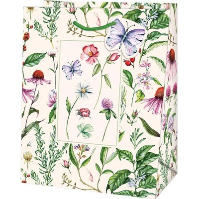 Taška dárková Maxi matt 26,7 x 13,7 x 33cm TL - motiv bylinky