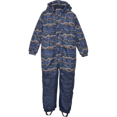COLOR KIDS Coverall AOP total eclipse Modrá