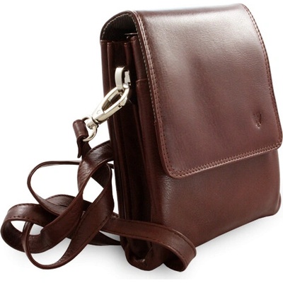 Malý hnědý kožený pánský crossbag 215-2189-40