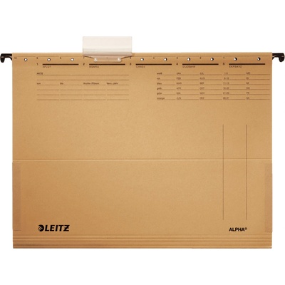 Závěsné desky Leitz Alpha® s bočnicemi, přírodní hnědé