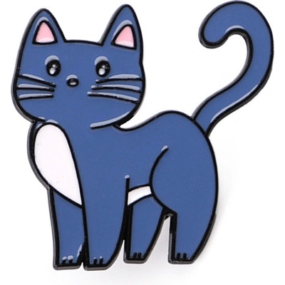 Stoklasa brož odznak kočka 2 modrá