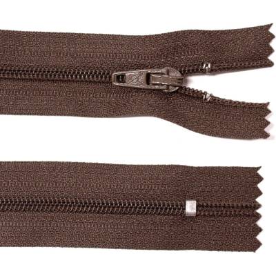 Spirálový zip no.3 nerozepínací 40cm - více barev color: 703 hnědá