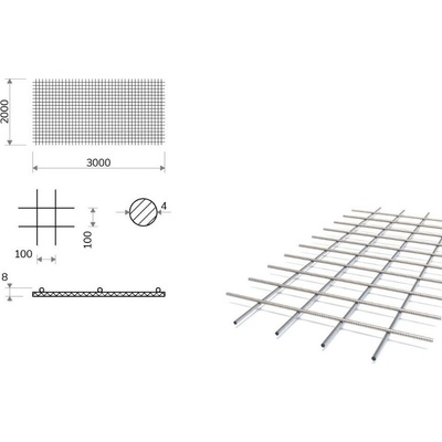 Kari síť s okem 100/100 mm, 2x3 m, průměr 4 mm (KA16) – Hledejceny.cz