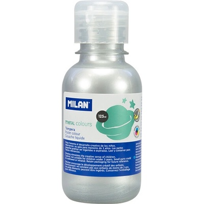 Farba temperová MILAN 125ml metalická strieborná