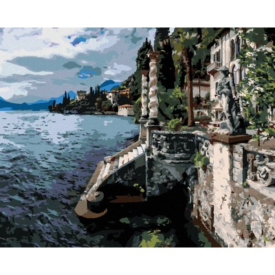 Zuty Malování Podle Čísel Vila U Moře Itálie Ted Davis 80 x 100 Cm Plátno Rám
